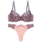 Underwear Push Up Lace Bra Adjustable Bra Set